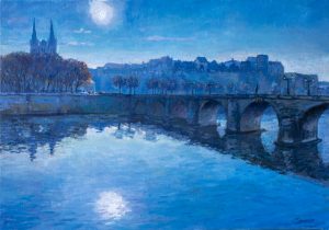 Le pont de Verdun à Angers l'automne