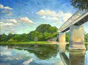 Pont de Pruniers à Bouchemaine l'été